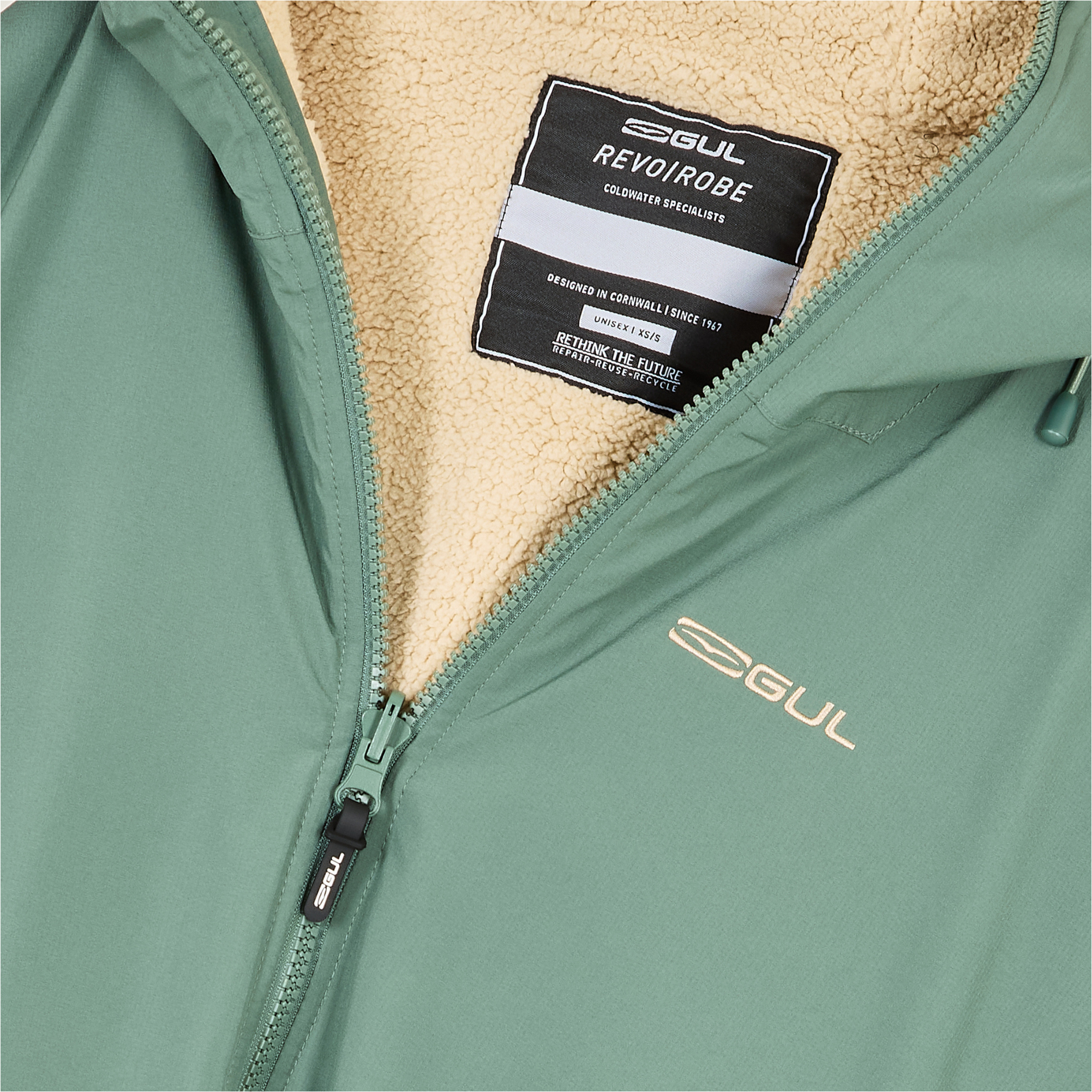 2025 Gul Revorobe Long Sleeve Changing Robe AC0135-C6 - Green / Taupe